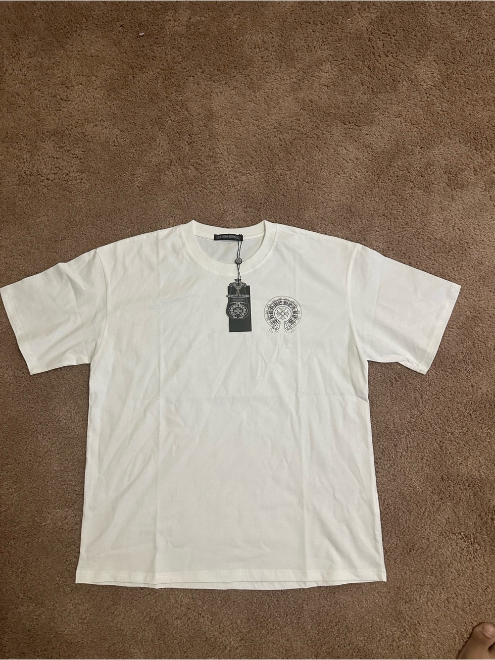 Chrome Hearts White Short Sleeve Graphic Logo Tee